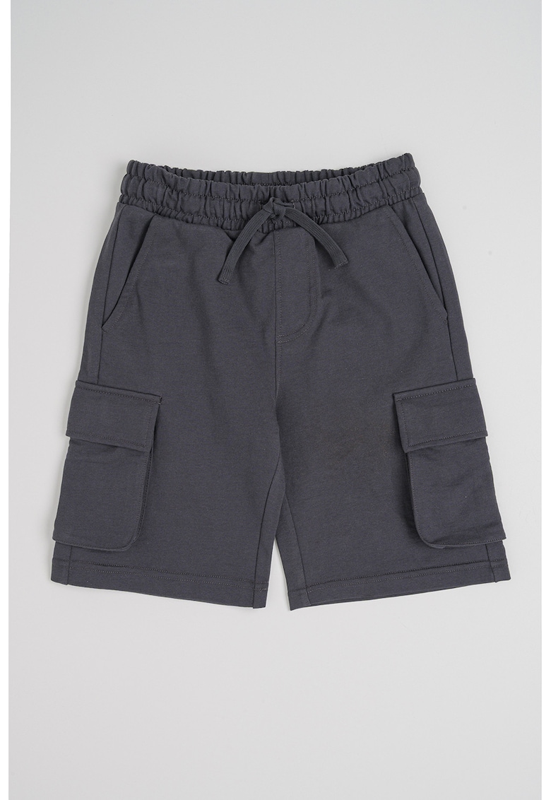 Pantaloni scurti cargo din bumbac - Negru stins