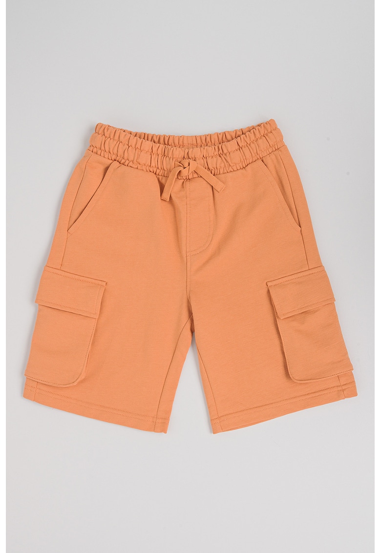 Pantaloni scurti cargo din bumbac - Portocaliu pal