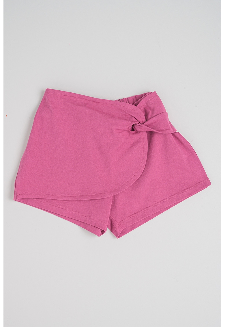Fusta-pantalon scurta din bumbac - Roz orhidee
