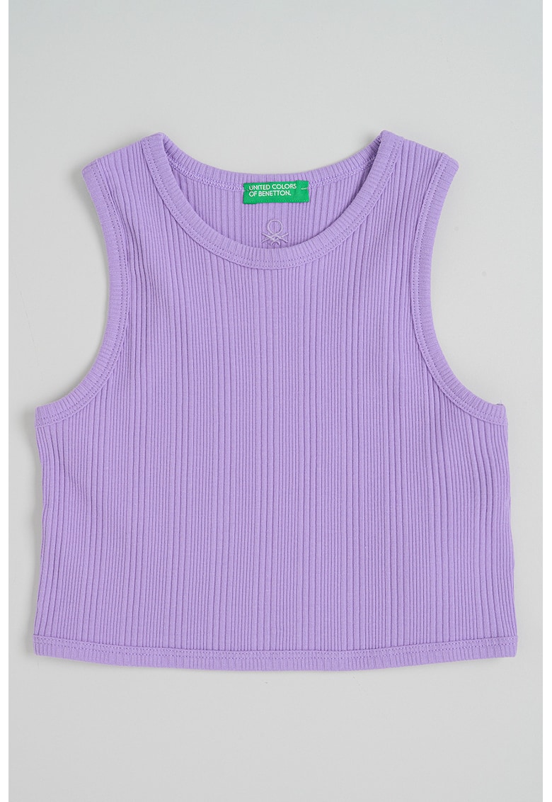 Top uni din amestec de bumbac - Lila