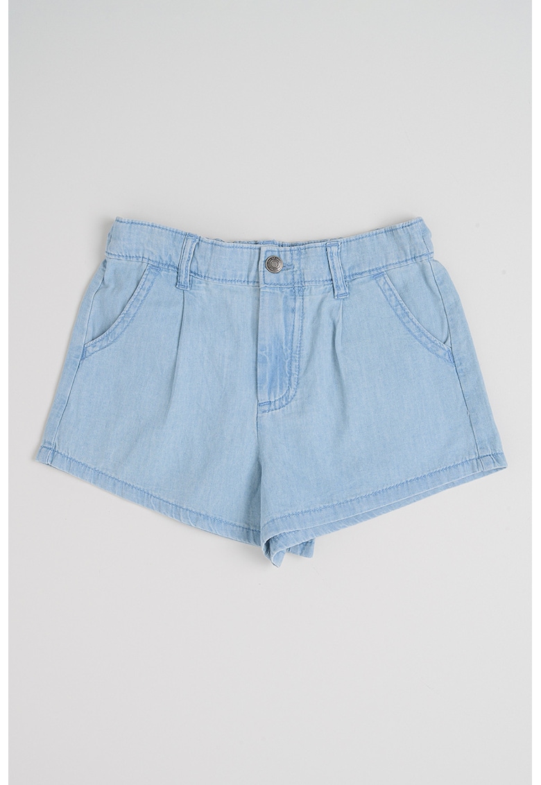 Pantaloni scurti cu buzunare laterale - Albastru deschis