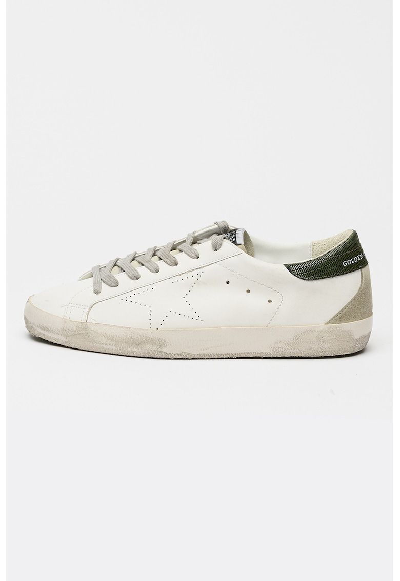 Pantofi sport Super-Star Skate din piele ecologica - Verde deschis/Alb murdar