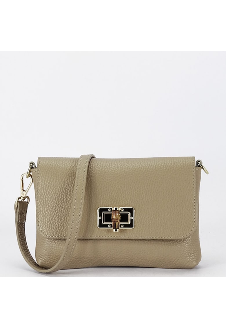 Geanta mica bej taupe din piele naturala 2052 06 19846 - Bej