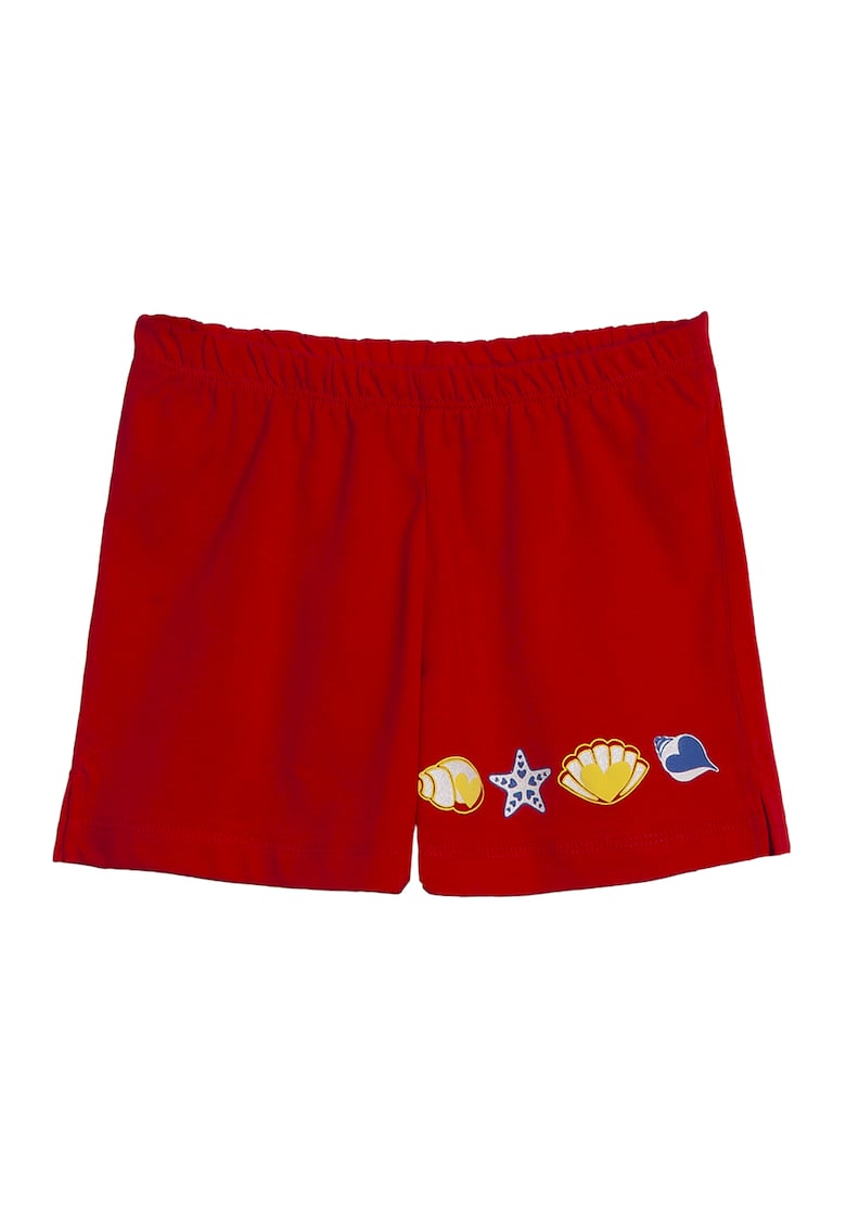Pantaloni scurti cu imprimeu grafic - Galben - Rosu inchis - Albastru -