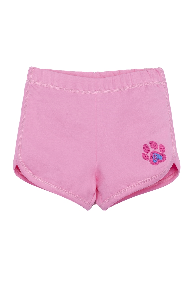 Pantaloni scurti din amestec de bumbac cu talie elastica - Roz -
