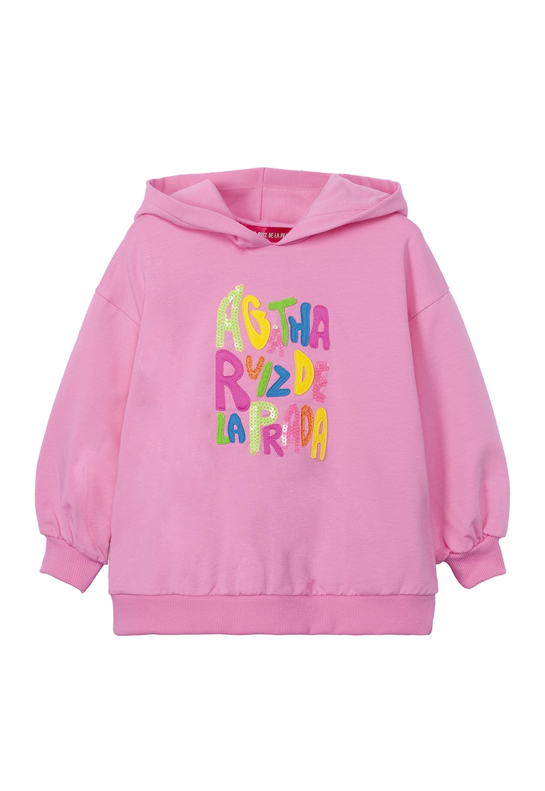 Hanorac cu broderie logo - Galben - Roz - Albastru -