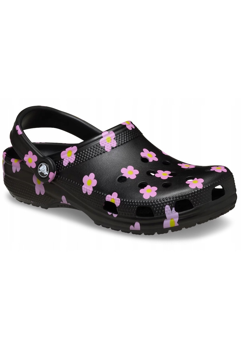 Saboti Dama Classic Flower Clog 212677 Negru