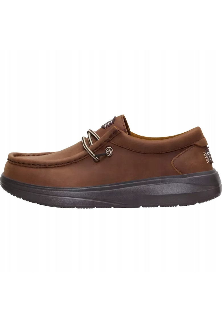 Mocasini Barbati Wally Comf Full Grain Leather - Maro