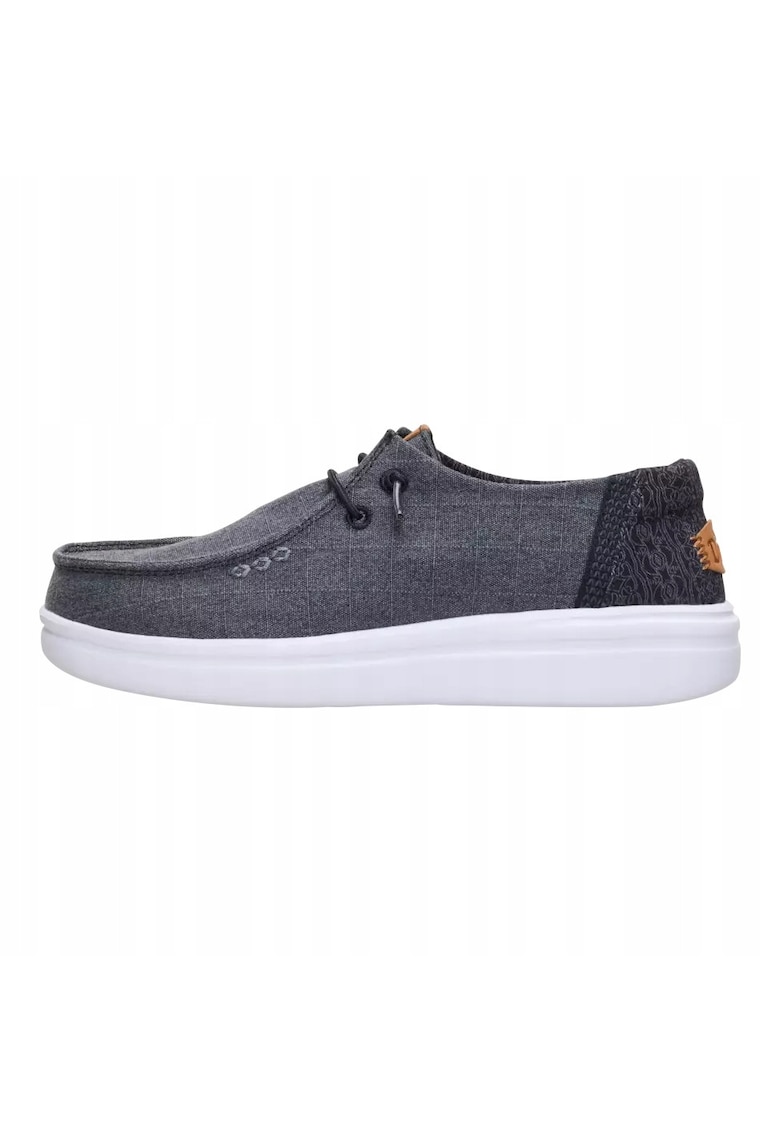 Femei - Mocasin - Wendy Rise Chambray Grid - Textil - Negru - Negru