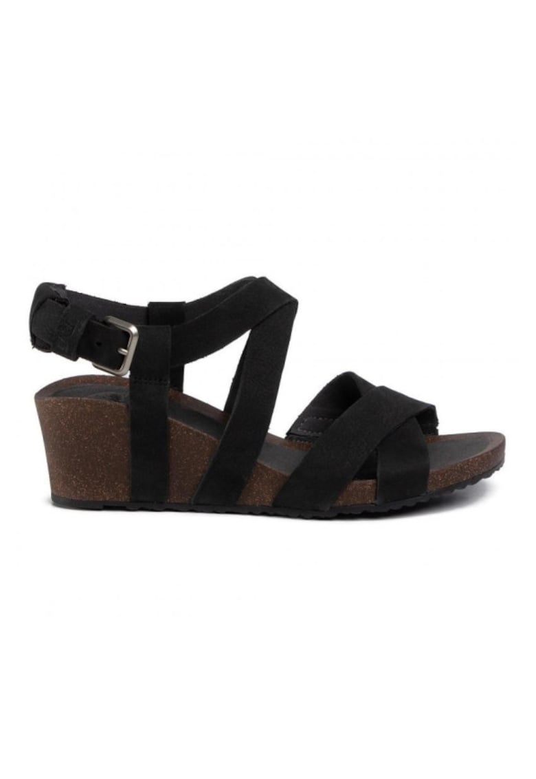 Sandale Mahonia Wedge Cross Strap - Negru