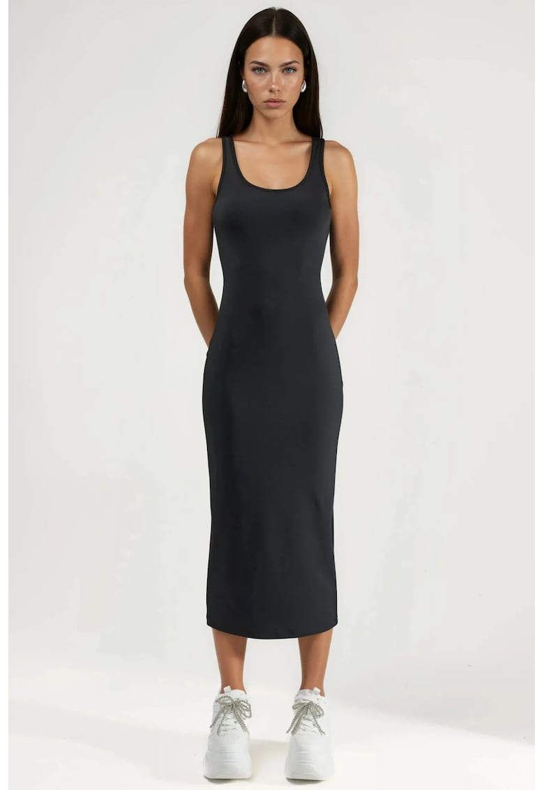 Rochie Bodycon Neagra - Poliester