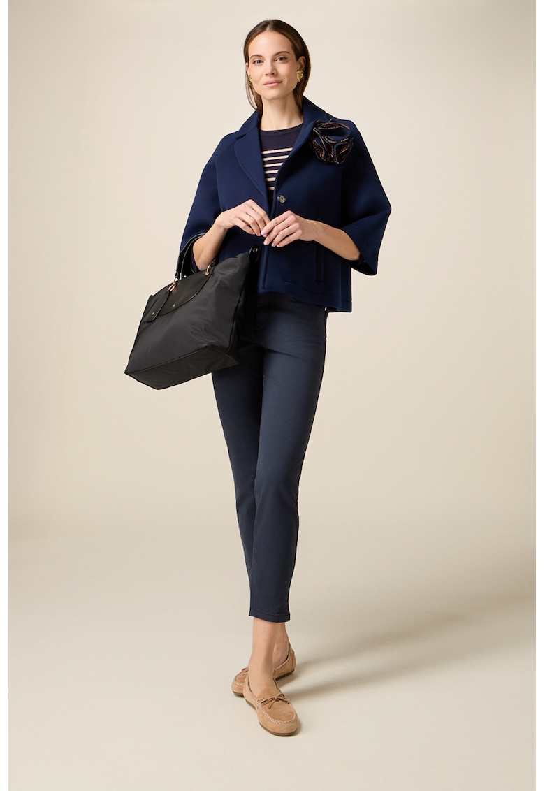 Blugi skinny din amestec de lyocell cu detaliu cu lant