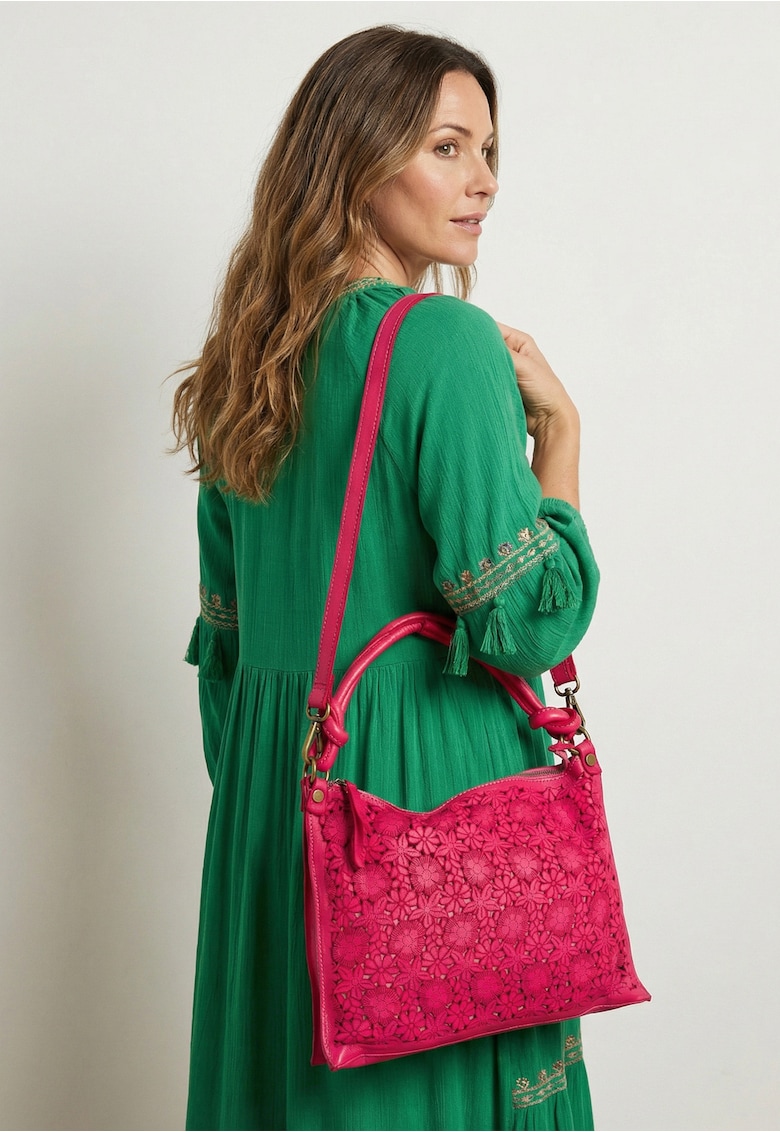 Geanta crossbody cu model floral