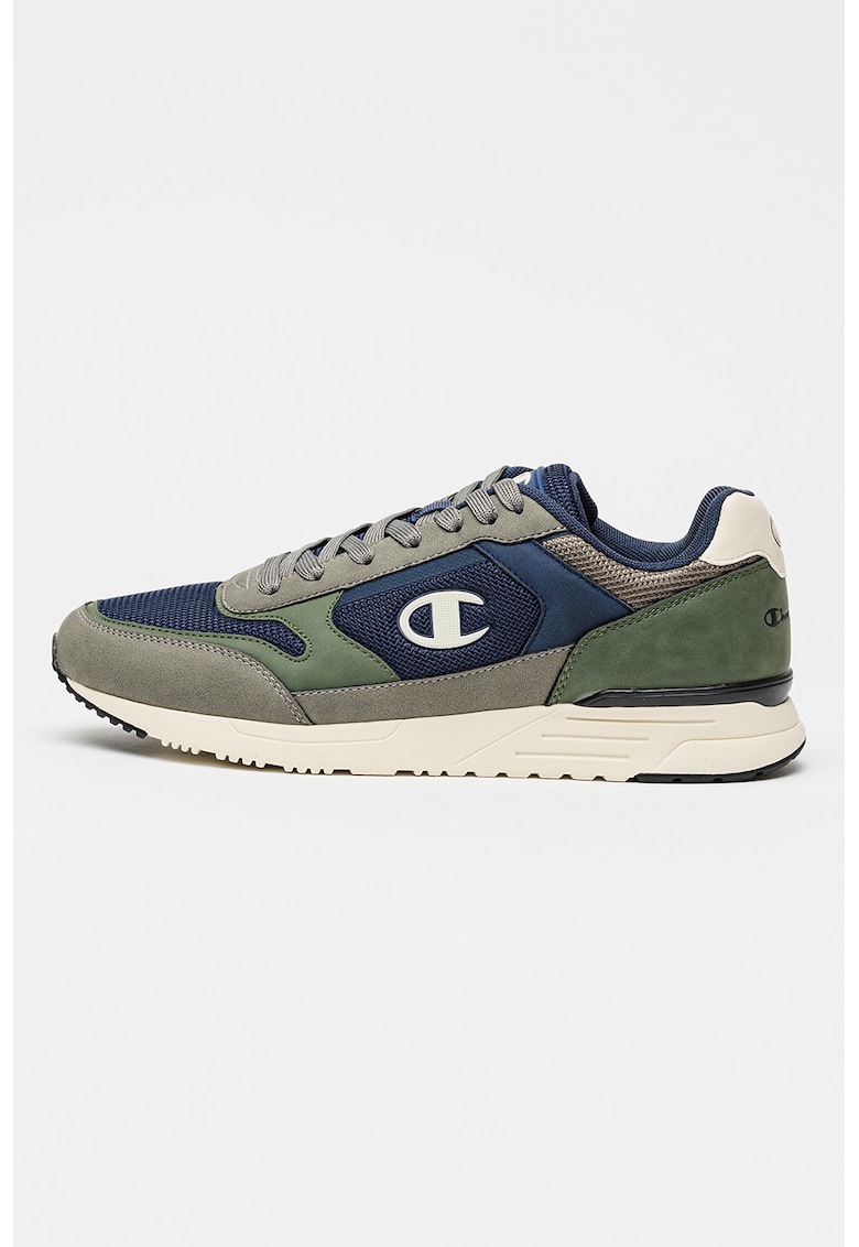 Pantofi sport Reyli cu design colorblock - Gri inchis/Bleumarin