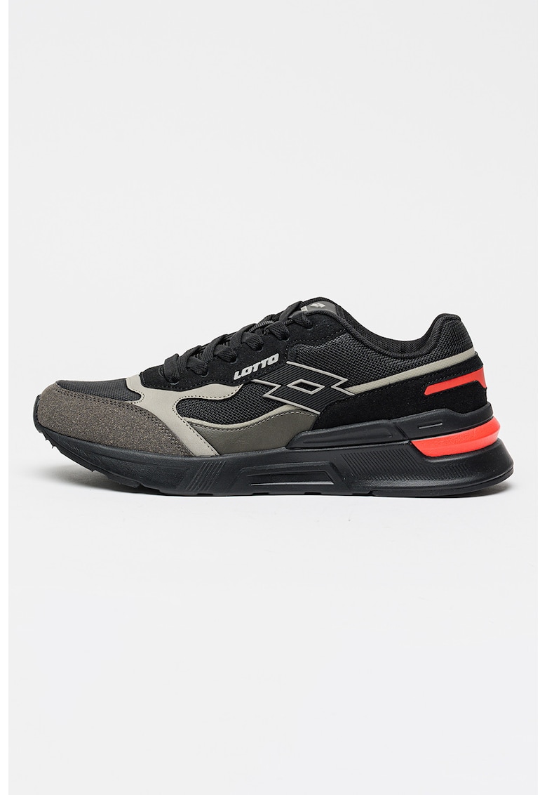 Pantofi sport KASTOR cu insertii din plasa - Negru/Gri