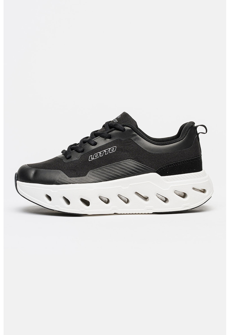 Pantofi sport Aquila de plasa cu amortizare - Negru/Alb murdar