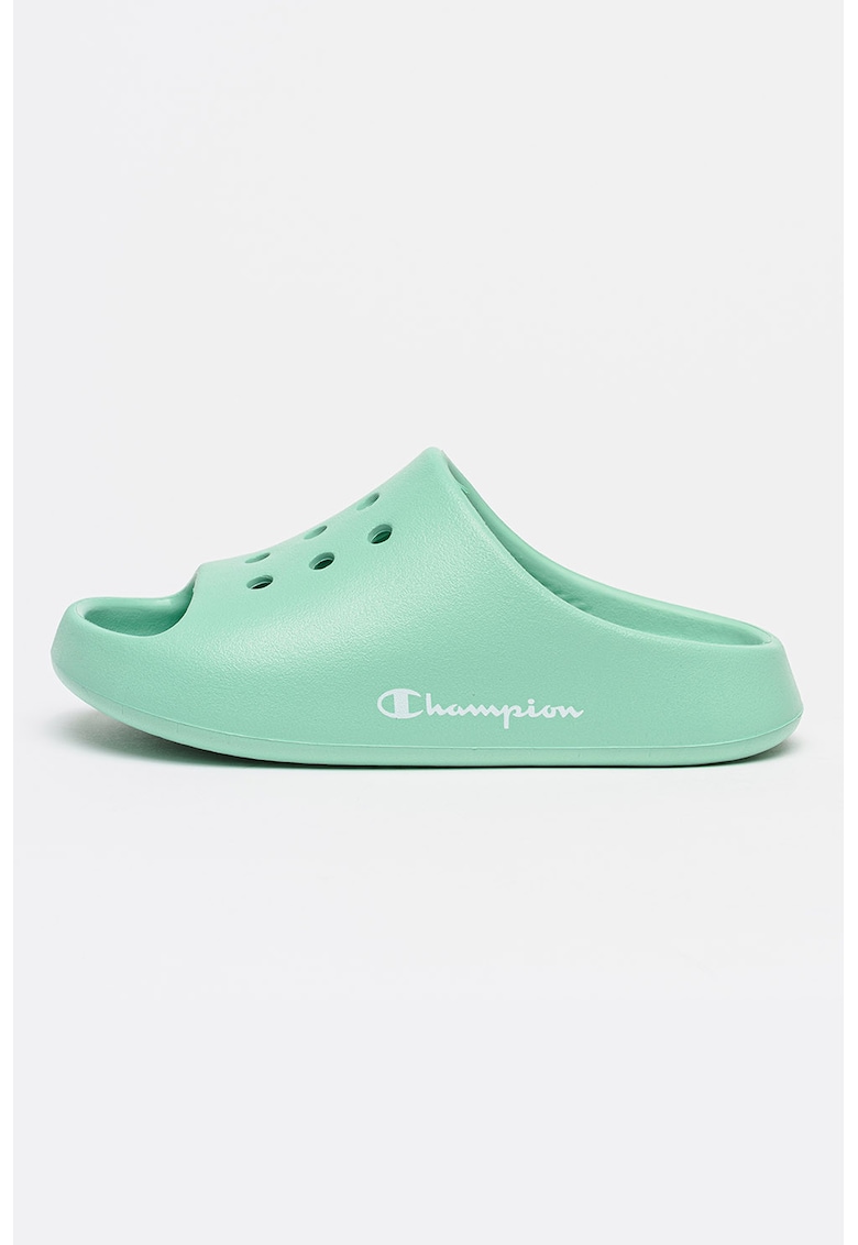 Papuci cu logo si talismane Memo - Verde menta