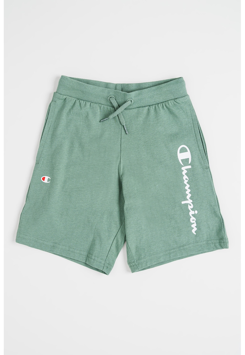 Bermude de trening cu logo - Verde