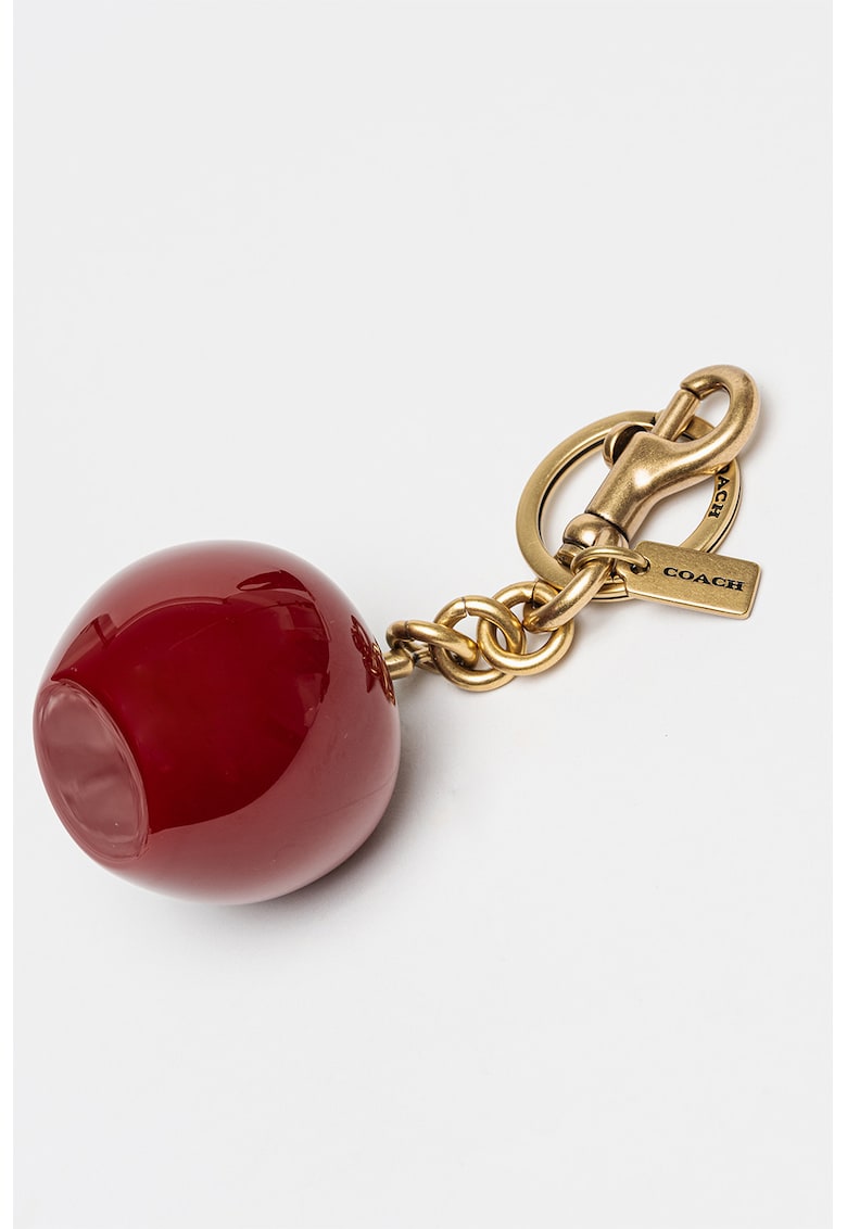 Breloc cu talisman mar - Auriu/Rosu inchis