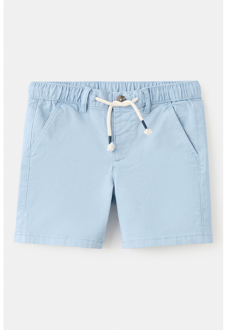 Pantaloni scurti chino cu talie ajustabila - Albastru deschis