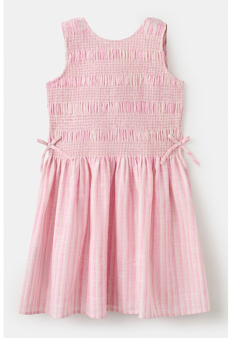 Rochie evazata din amestec de bumbac - Roz