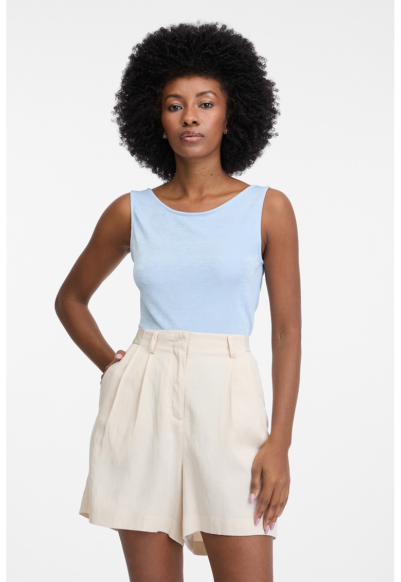 Body cu bretele incrucisate - Albastru azur