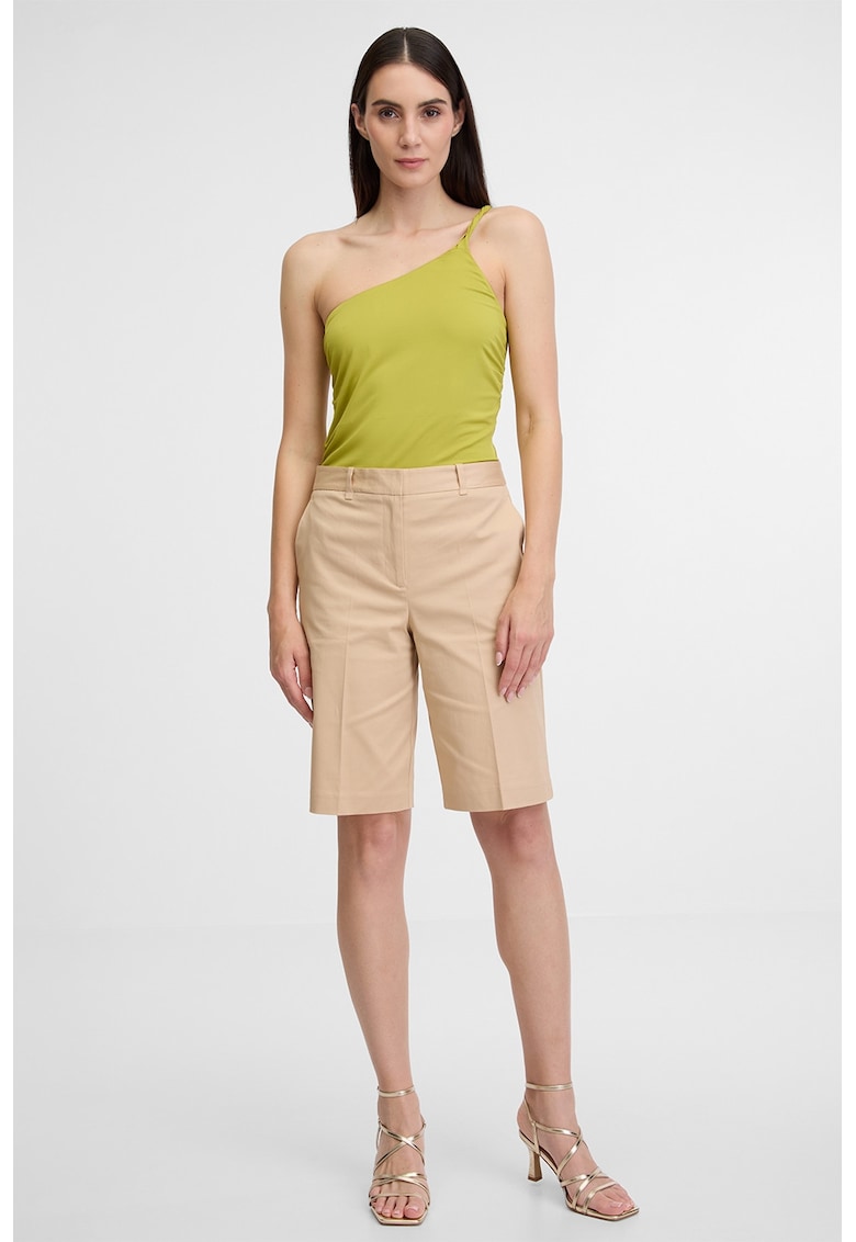 Pantaloni scurti chino cu talie medie - Bej