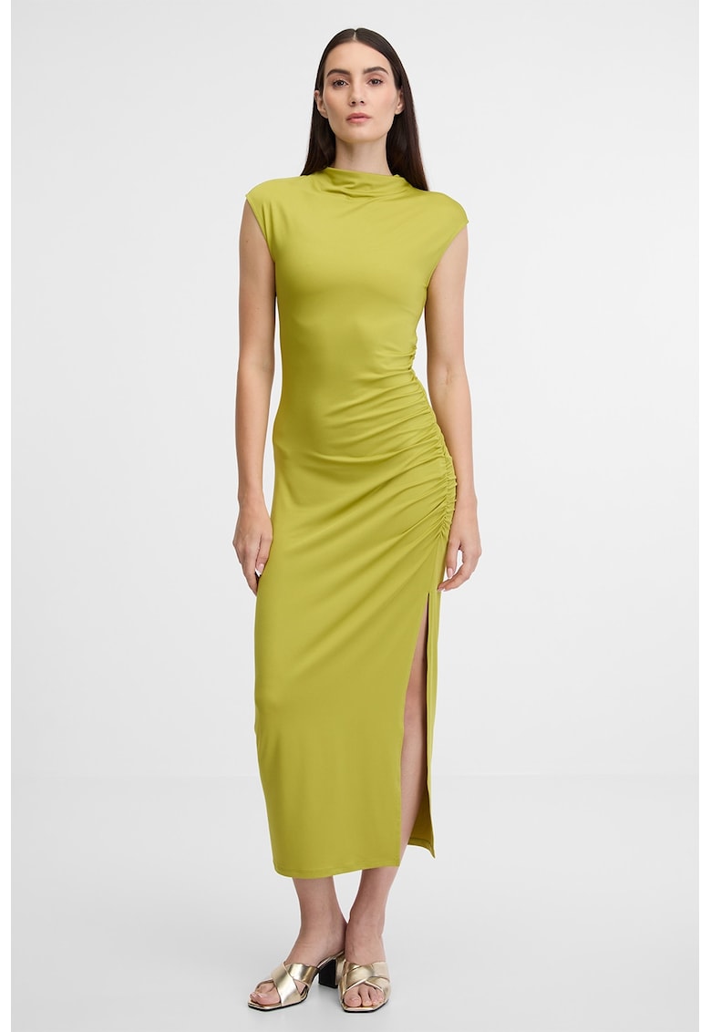 Rochie lunga cambrata - Verde fistic