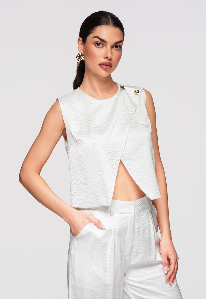 Bluza fara maneci OW-TS-E0018 - Alb murdar