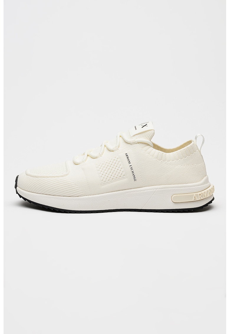 Pantofi sport slip-on din plasa - Alb fildes