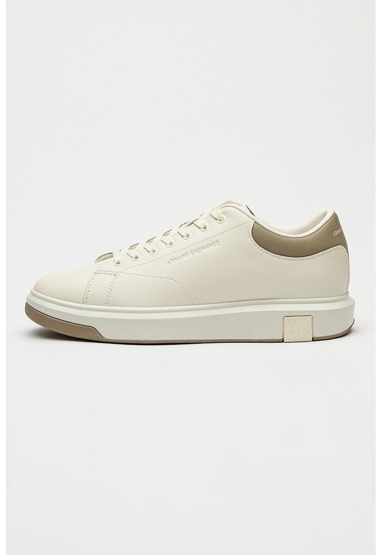 Pantofi sport din piele cu model uni