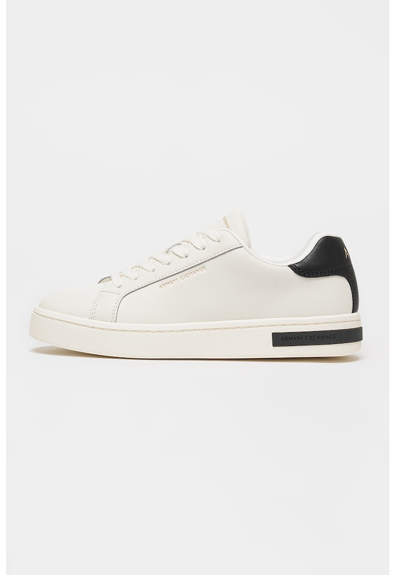 Pantofi sport low-cut de piele - Alb