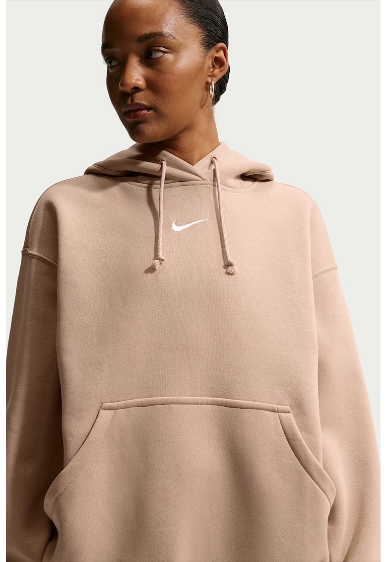 Hanorac supradimensionat cu buzunar kangaroo Phoenix - Maro nisip