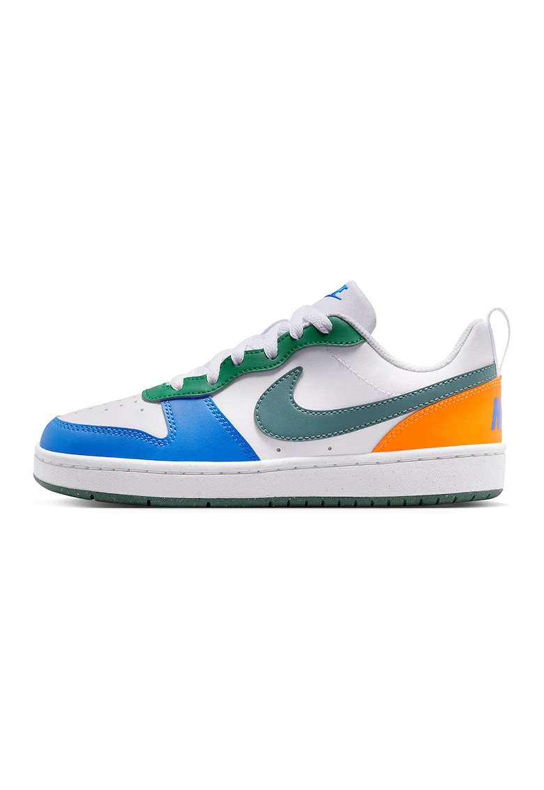 Pantofi sport Court Borough din piele ecologica - Alb/Verde/Albastru