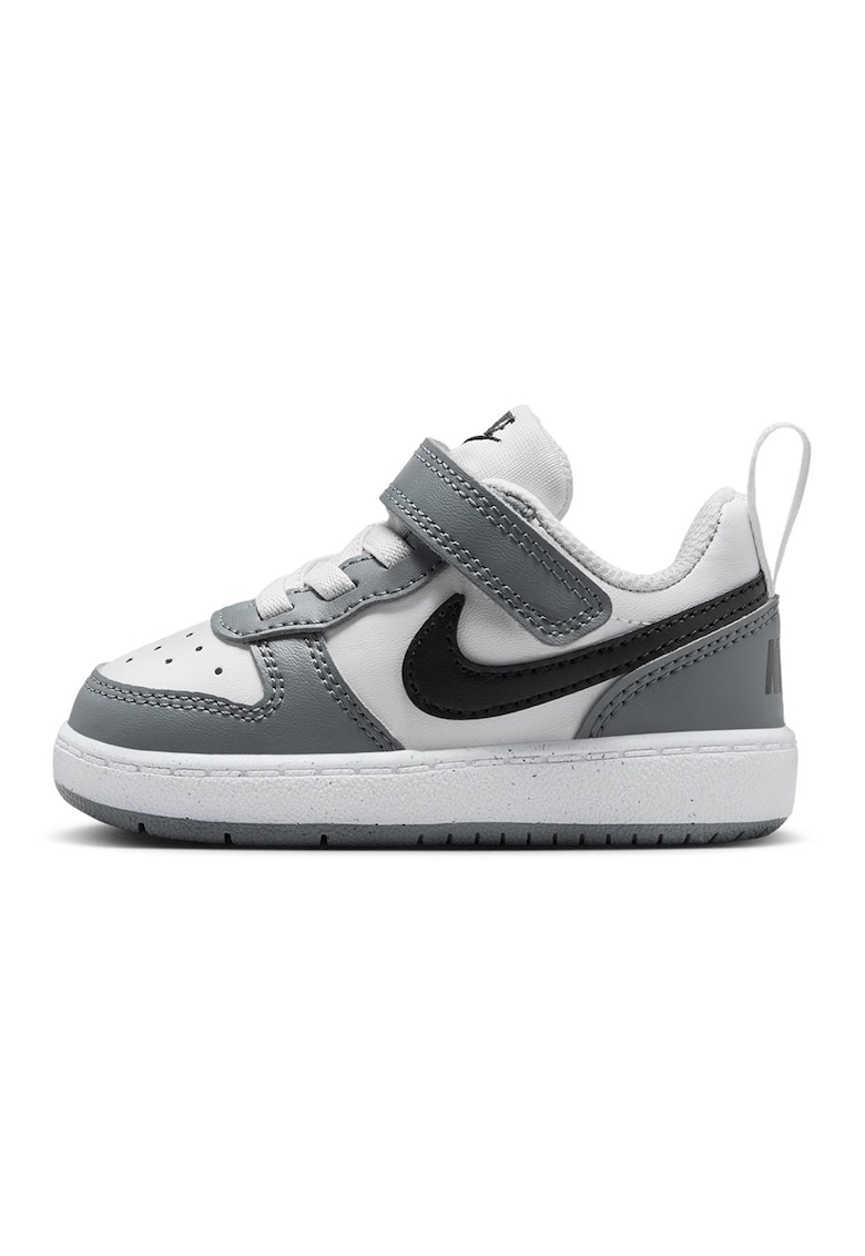 Pantofi sport Court Borough cu inchidere velcro - Alb/Gri