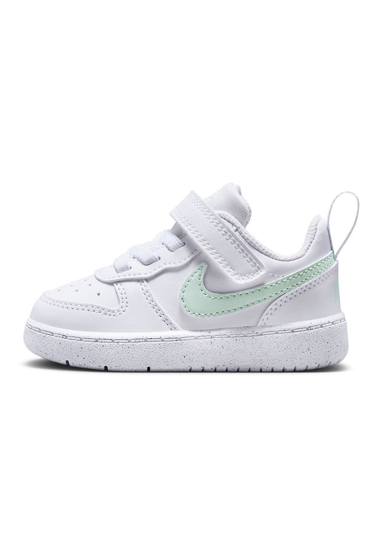 Pantofi sport Court Borough cu inchidere velcro - Alb/Verde menta