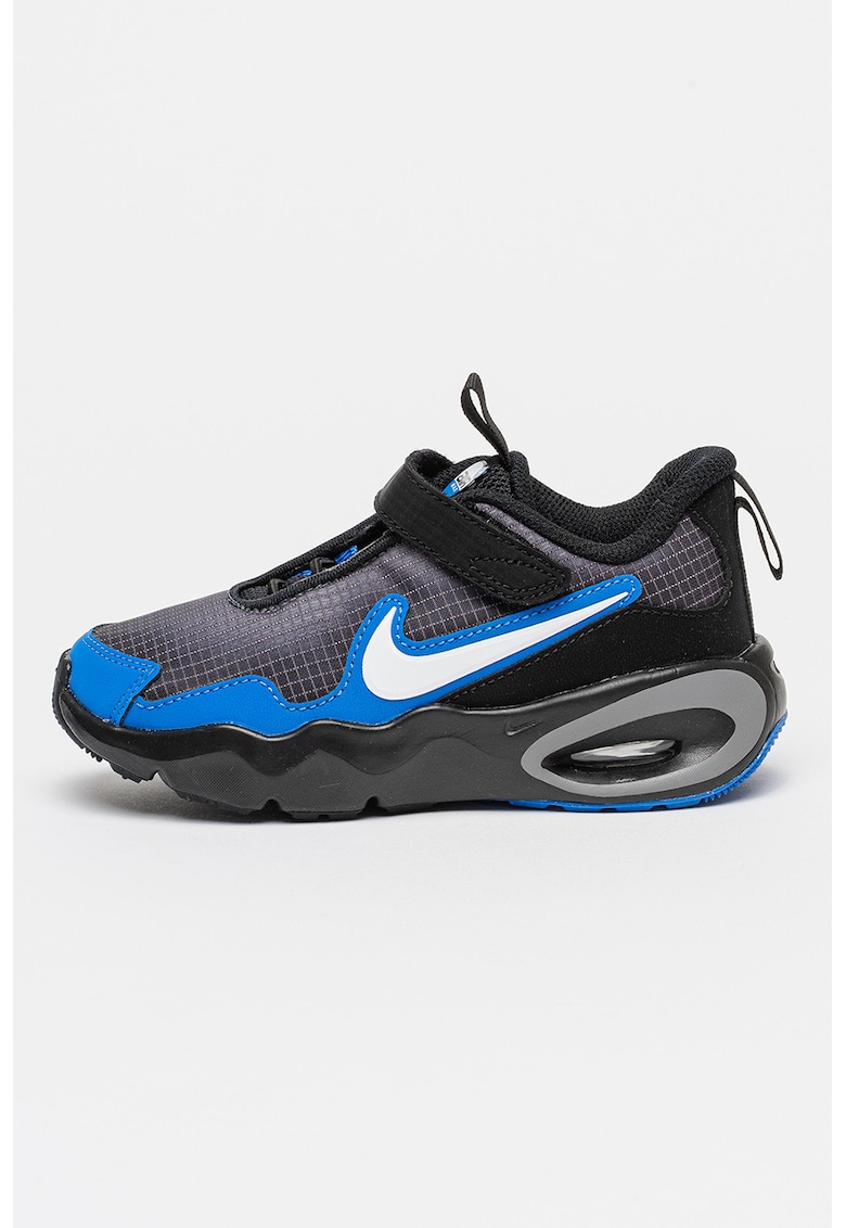 Pantofi sport Air Max Nova cu bareta velcro - Negru/Albastru inchis