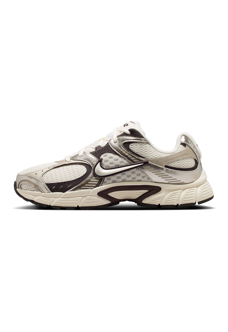 Pantofi sport V5 RNR cu detalii reflectorizante - Negru/Argintiu/Bej deschis