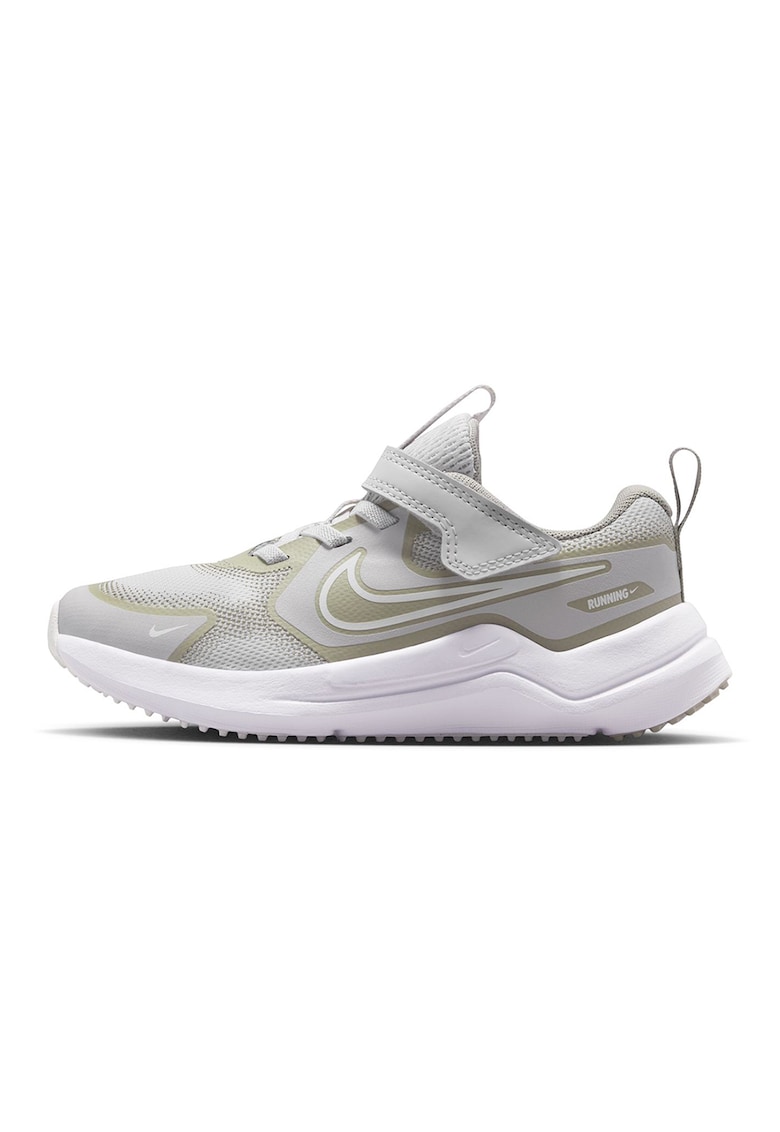 - Pantofi Cosmic cu inchidere velcro pentru alergare - Gri deschis/Verde stins
