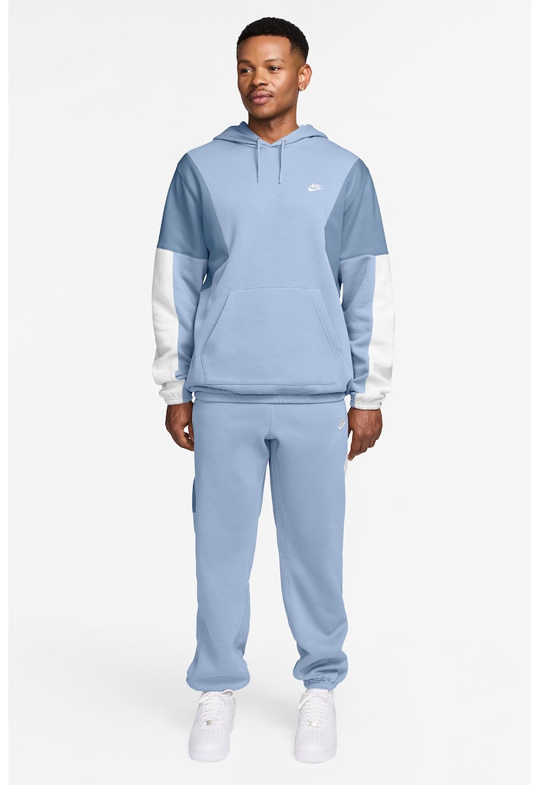 Trening din material fleece cu model colorblock Club - Alb/Albastru pastel