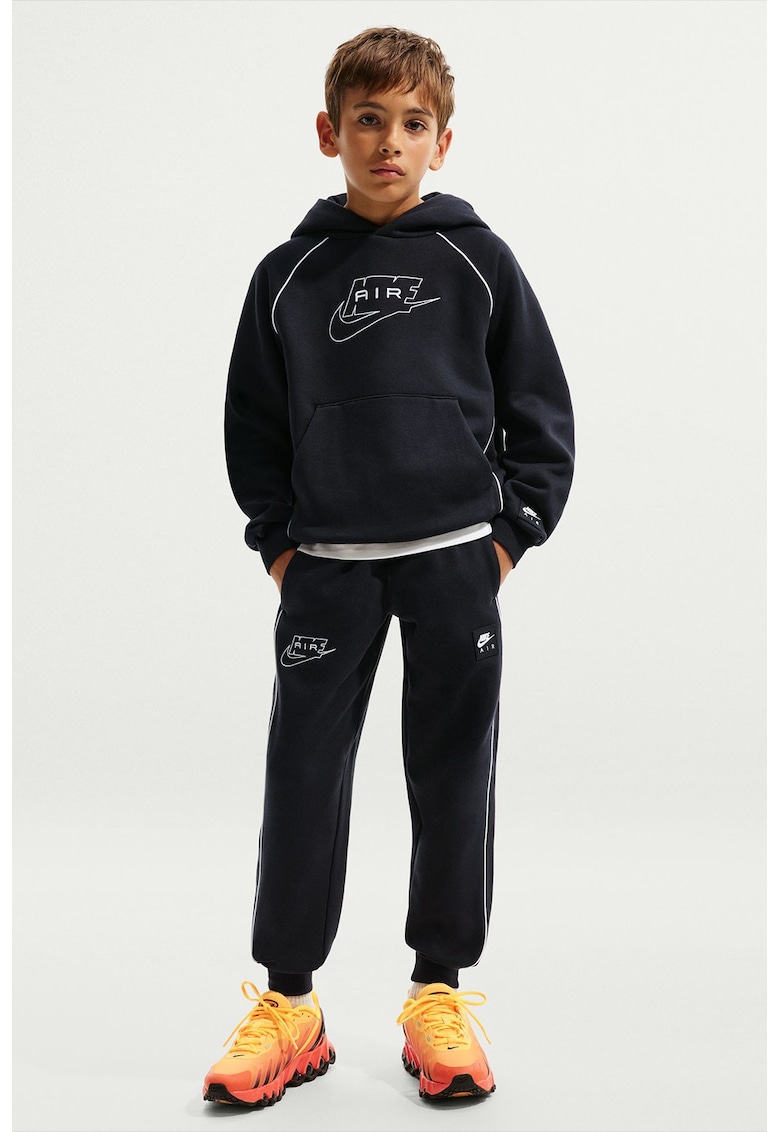 Pantaloni de trening regular fit din amestec de bumbac cu logo - Alb/Negru