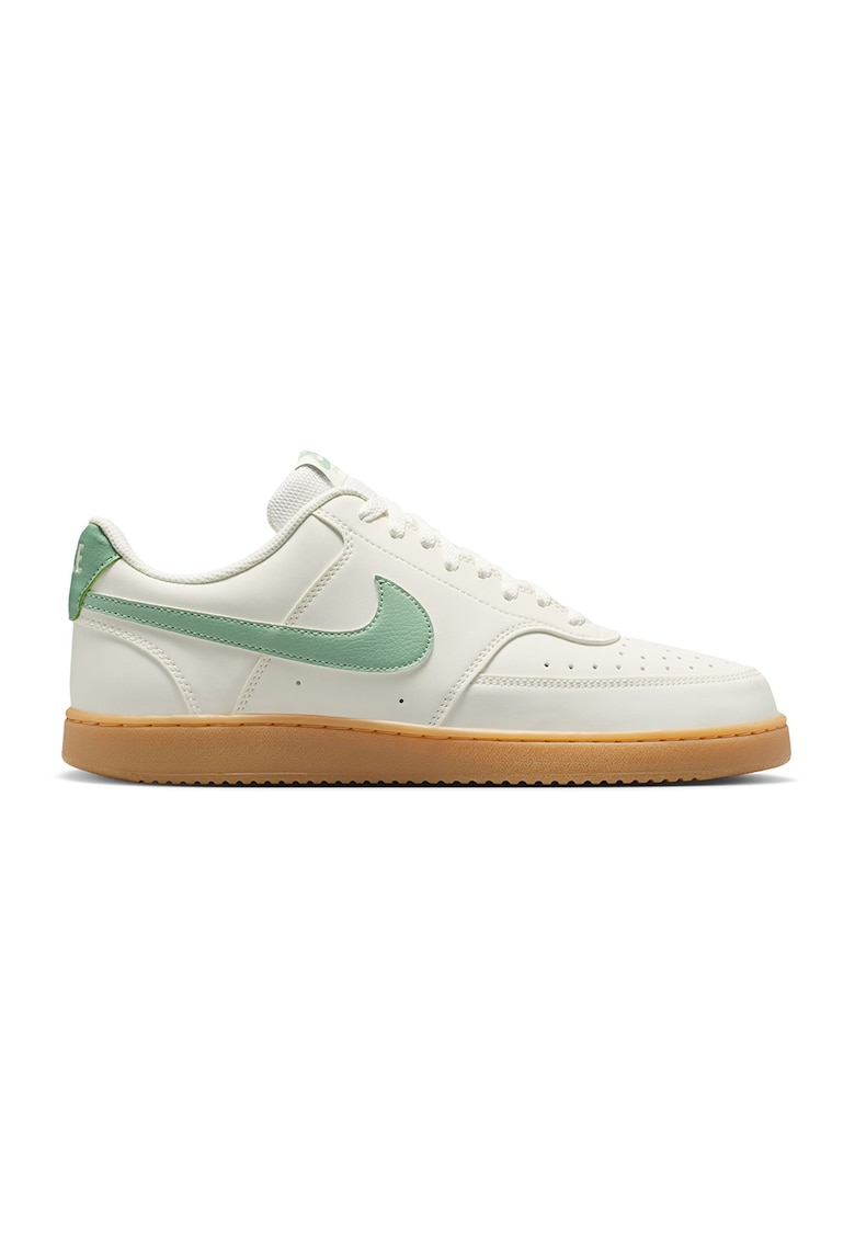 Pantofi sport Court Vision LO V2 din piele ecologica - Verde pal/Crem