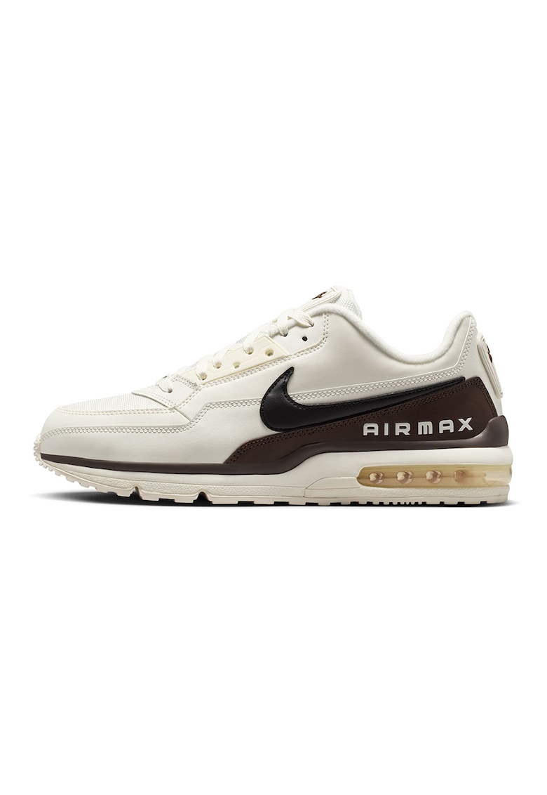 Pantofi Air Max din piele cu insertii din material textil - Maro inchis/Alb fildes/Negru