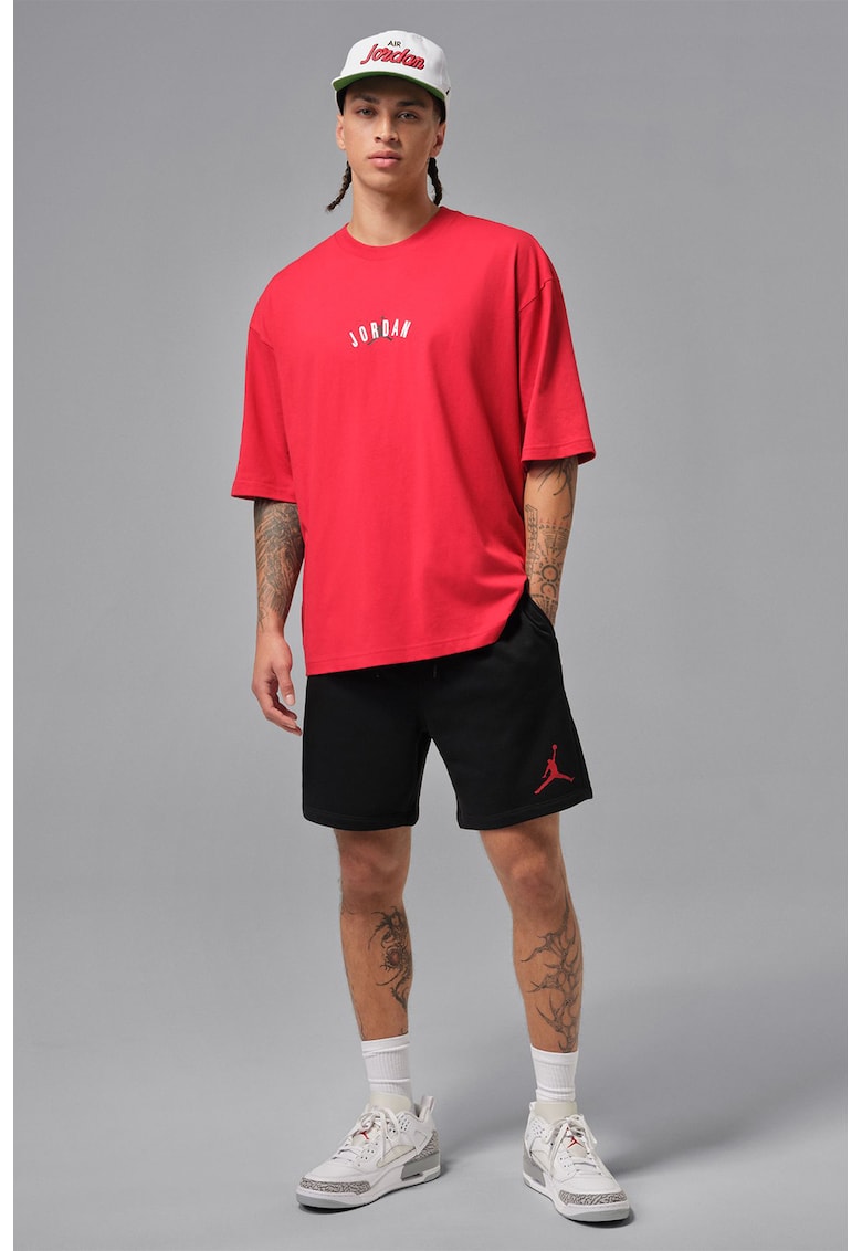 Pantaloni scurti cu snur de ajustare pentru baschet Jumpman - Rosu/Negru