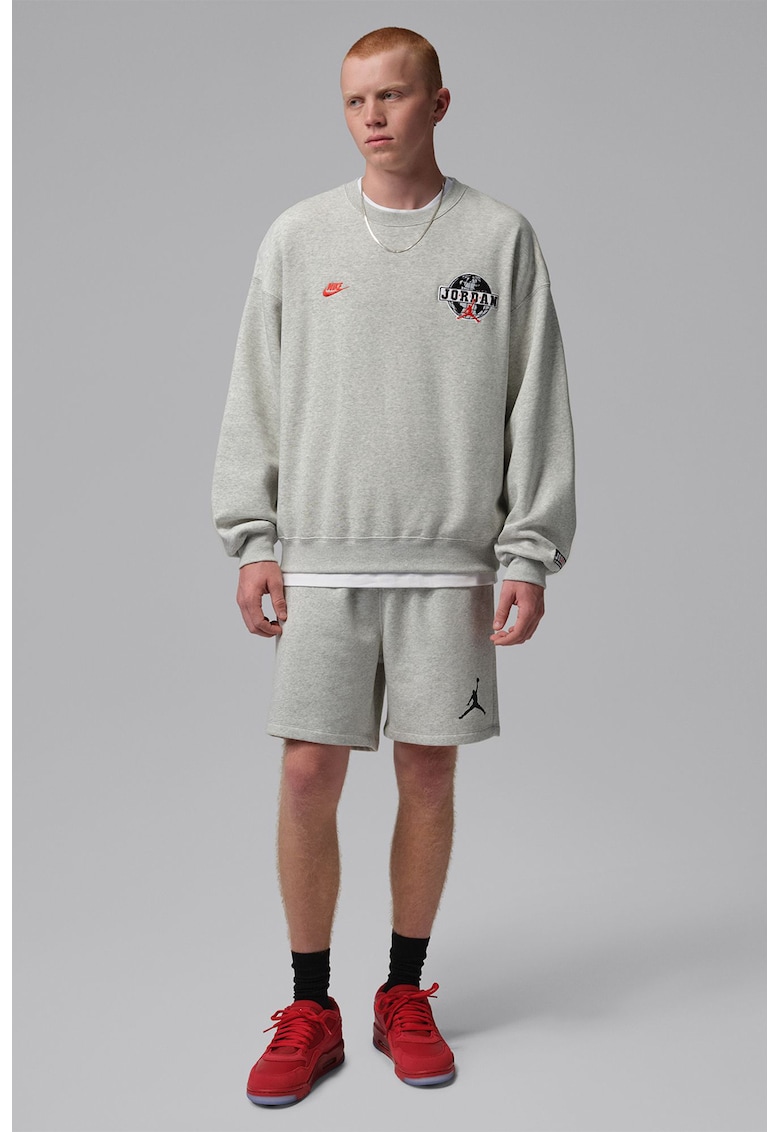 Pantaloni scurti cu snur de ajustare pentru baschet Jumpman - Gri melange
