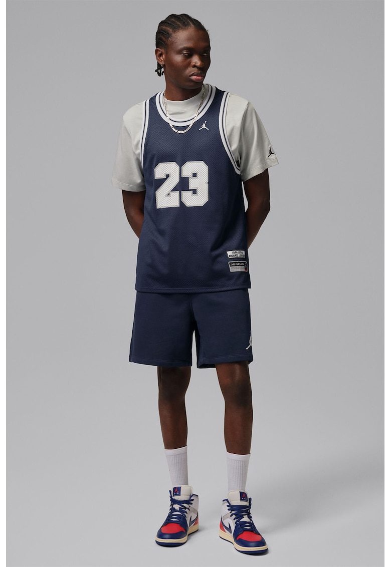 Pantaloni scurti cu snur de ajustare pentru baschet Jumpman - Bleumarin