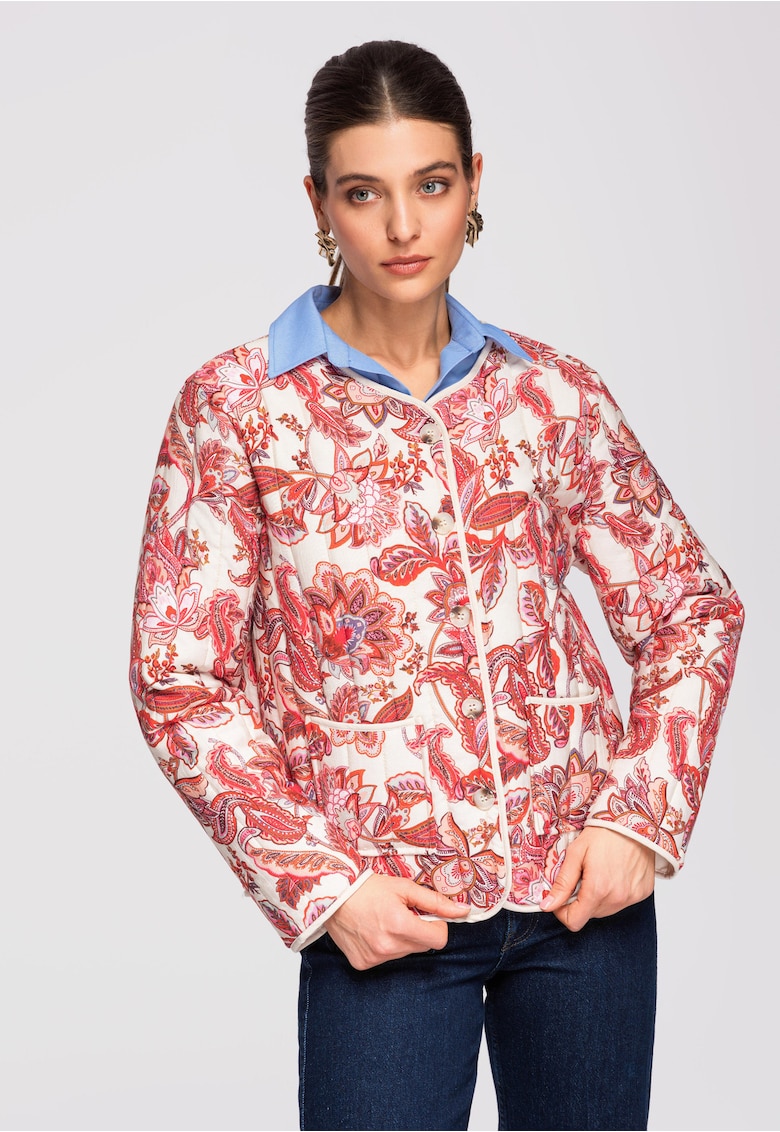 Jacheta scurta cu amestec de viscoza OW-JALP-0127 - Roz