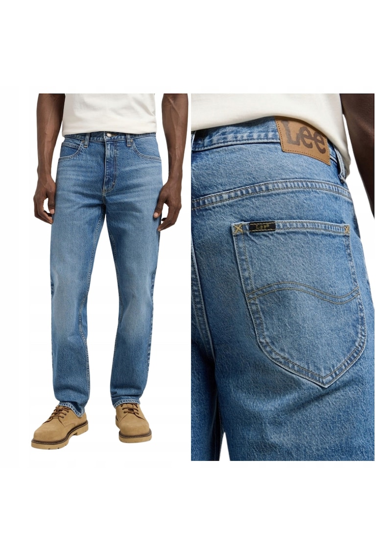 Blugi Dama - West - Straight Fit - Talie Medie - 5 Buzunare - Lungi - Fermoar - Bumbac - W33-L34 US - Albastru