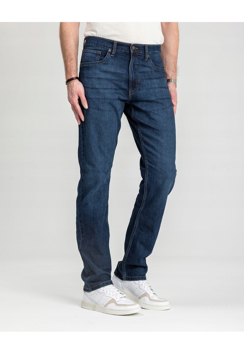 Blugi Barbati - Athletic Fit - Straight Fit - Talie Medie - Lungi - Fermoar - 5 Buzunare - Bumbac - W38-L32 US - Albastru