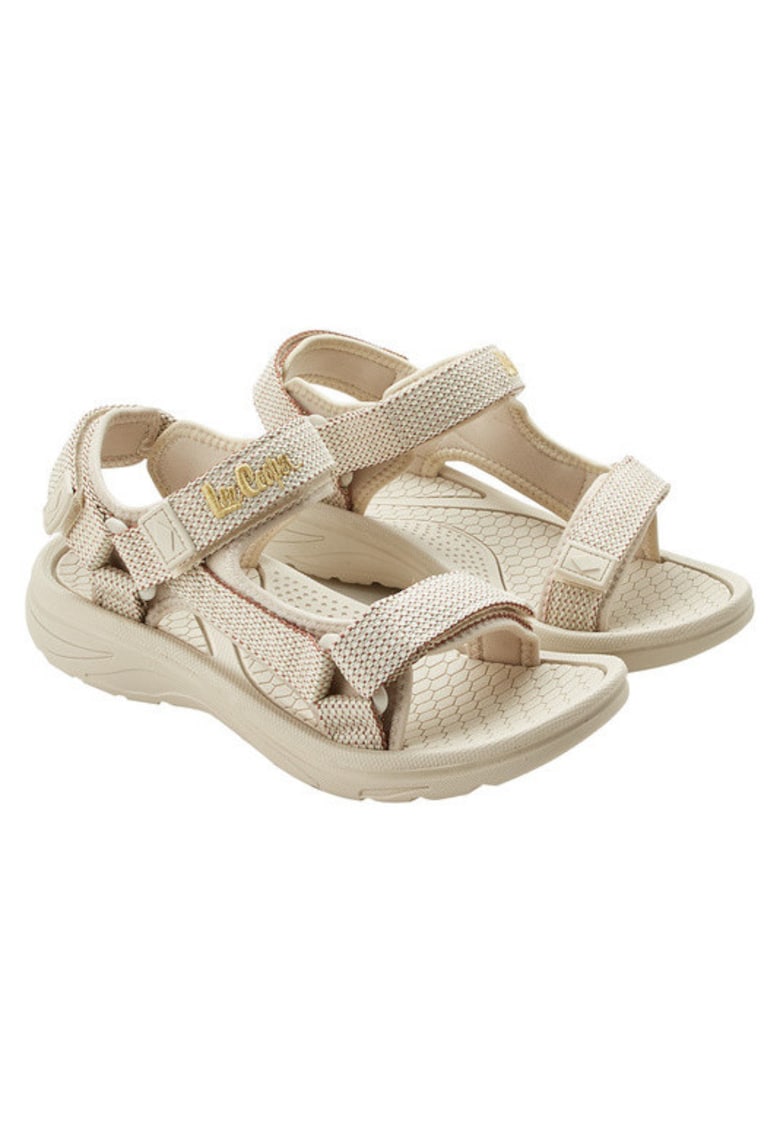 Sandale femei - velcro - bej - Bej